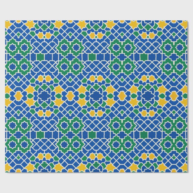marokkanische Zelij Geschenkpapier (Flach)