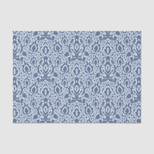 Marokkanischer blaues Grau Casbah Damast Seidenpapier