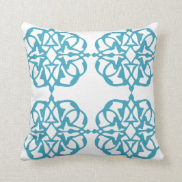 marokkanischer Damasee Aquamarin Kissen