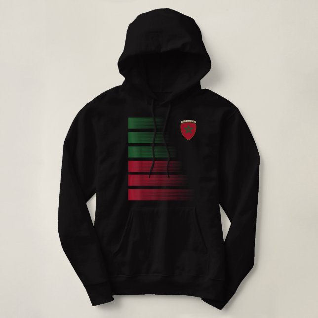 Marokkanischer Fußball Jersey Marokko Fußball Maro Hoodie (Design vorne)