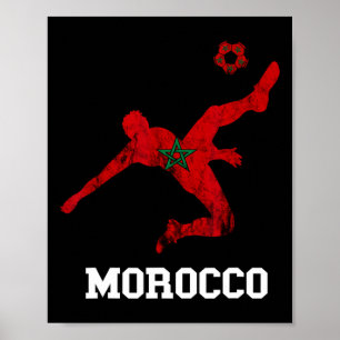 Marokkanischer Fußballspieler Marokkanischer Stolz Poster