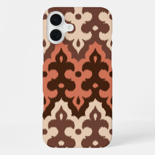 Marokkanischer Ikat-Damaskus, Braun, Taupe & Rost iPhone Hülle