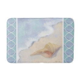 marokkanischer Laternenstrandstrand Seashell Blau Badematte