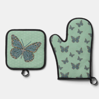 marokkanischer Monarch Ofenhandschuh & Topflappen-Set