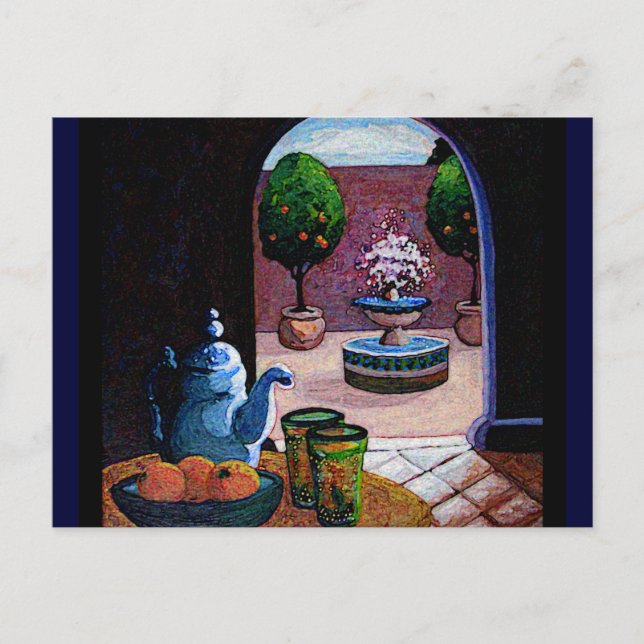 marokkanischer Pfefferminztee Postkarte (Vorderseite)