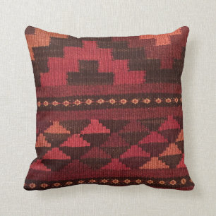 marokkanischer Rug, Bordeaux-Töne, Südtiroler We Kissen