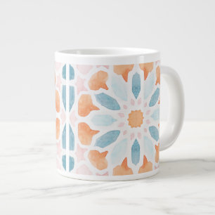 marokkanischer Stil in Blau und Orange 2 Jumbo-Tasse