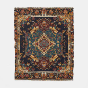 Marokkanischer Stil Rot Blau Fleecedecke