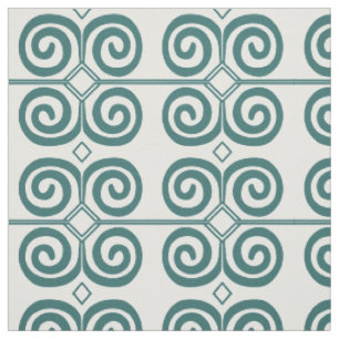 Marokkanischer Swirl Aquamarin grün Stoff