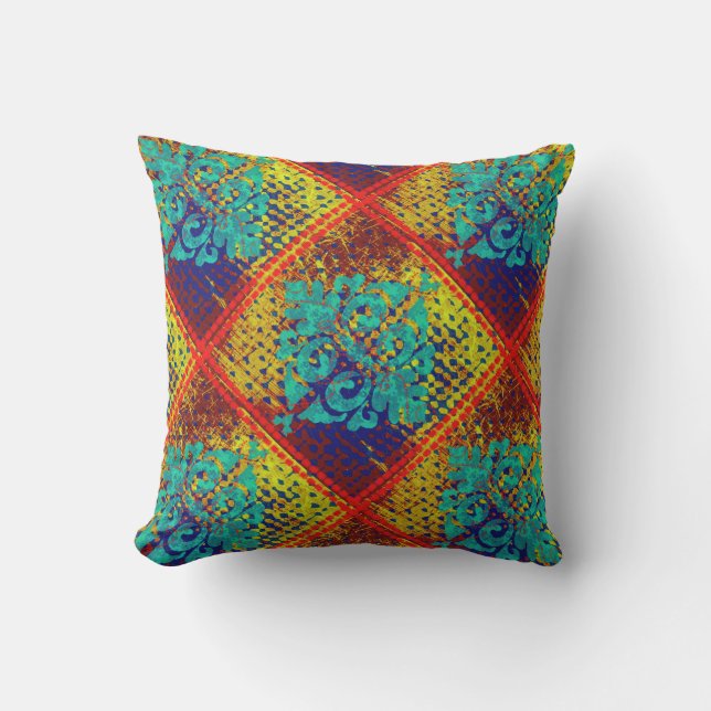 Marokkanischer Tile Diagonal Kissen Für Draußen (Vorderseite)