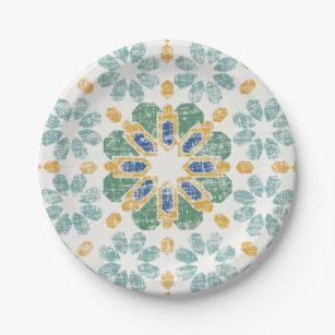 Marokkanischer Tile - Teich Pappteller