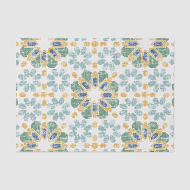 Marokkanischer Tile - Teich Seidenpapier (Vorderseite)