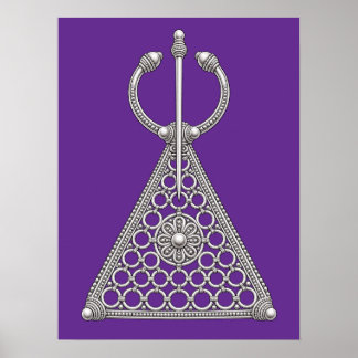 Marokkanisches Amazigh-Fibula-Traditionsschmuck-Em Poster
