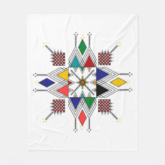 Marokkanisches Amazigh-Geometrisches Muster | Trad Fleecedecke
