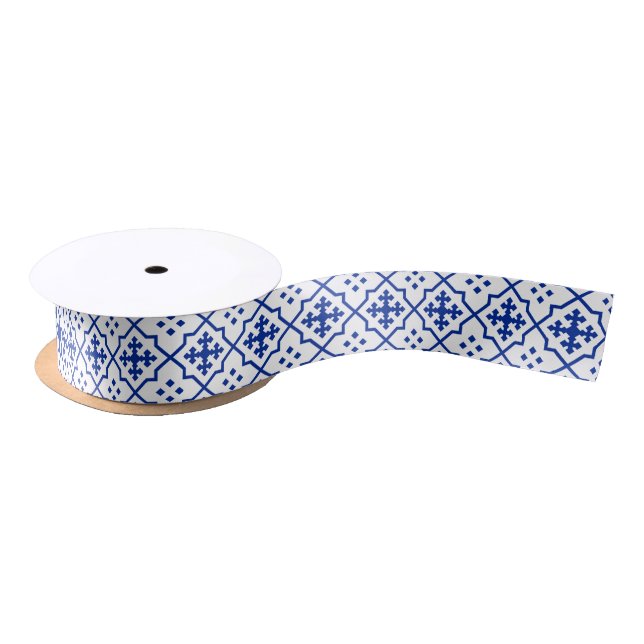 Marokkanisches Blau Satinband (Spule)