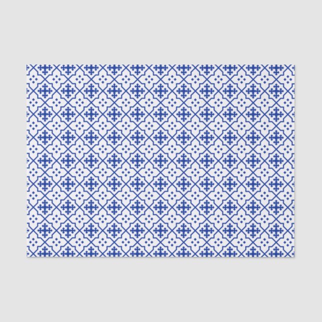 Marokkanisches Blau Seidenpapier (Vorderseite)