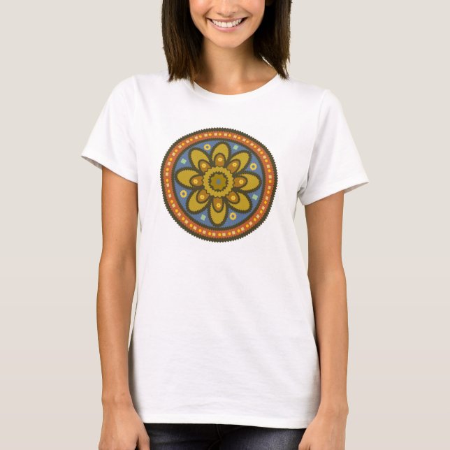 Marokkanisches Blumen-T-Shirt T-Shirt (Vorderseite)