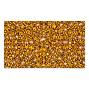 Marokkanisches Boho-Rot-Gold-Abstraktes Muster Fotodruck