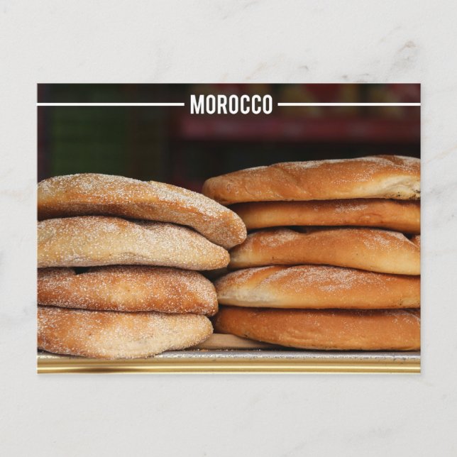 Marokkanisches Brot - Khobz Kesra, Marokko Postkarte (Vorderseite)