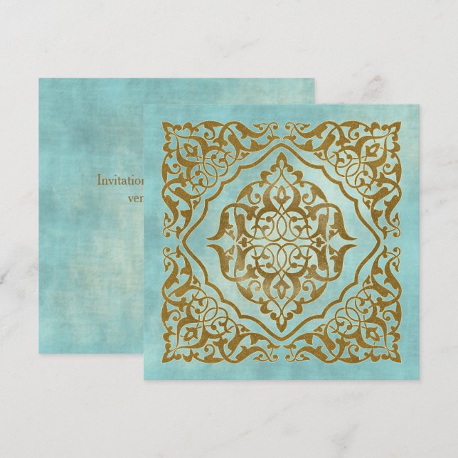 Marokkanisches Design - Einladungskarte (Vorne/Hinten)