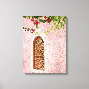 Marokkanisches Fensterrosa Leinwanddruck