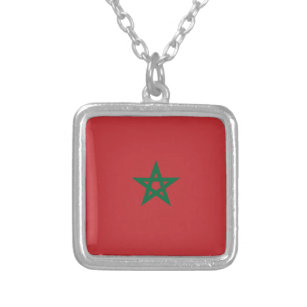 Marokkanisches Flaggen-kleines Silber überzogene Versilberte Kette