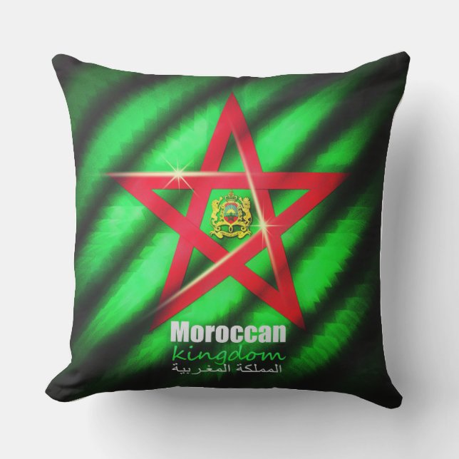 marokkanisches Flaggendesign in Illustratoren und  Kissen (Vorderseite)