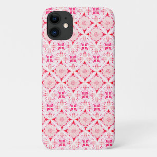 Marokkanisches Fliesen rosa Muster Wasserfarbe Case-Mate iPhone Hülle