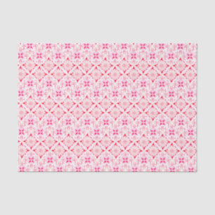 Marokkanisches Fliesen rosa und rotes Muster; Aqua Seidenpapier