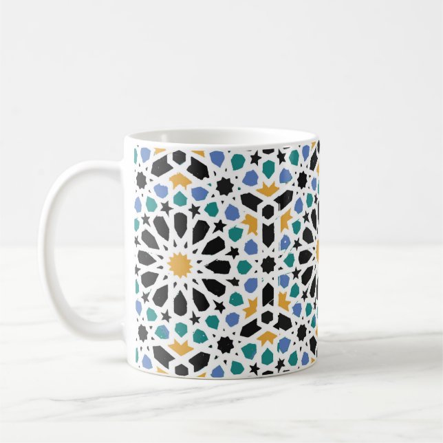 Marokkanisches Fliesenentwurfs-Tassenlicht Kaffeetasse (Links)
