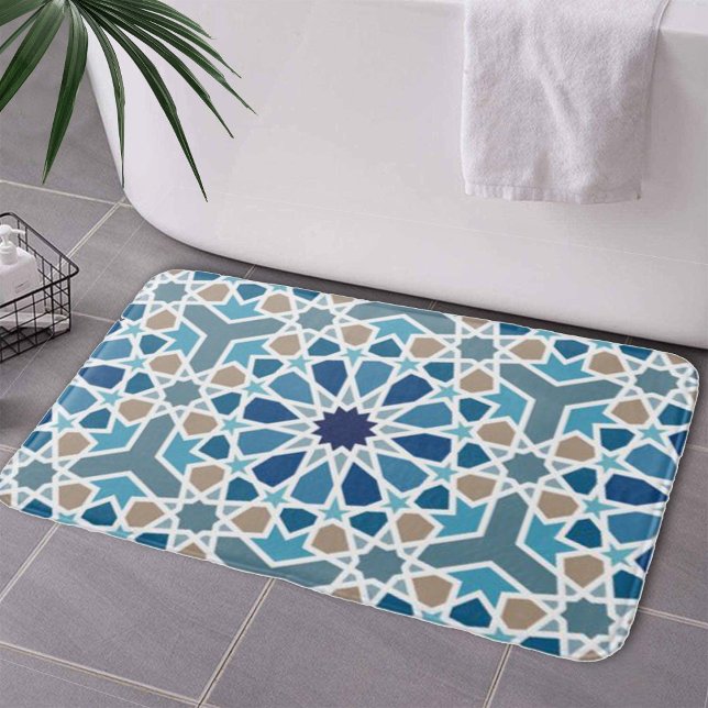 marokkanisches Fliesenmuster Badematte (Moroccan Tile Pattern Bath Mat by Looly Elzayat
)