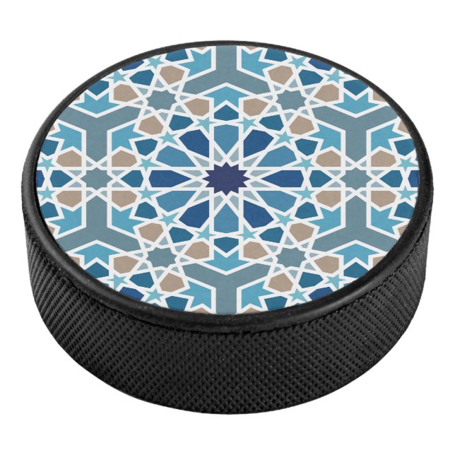 marokkanisches Fliesenmuster Eishockey Puck (3/4)
