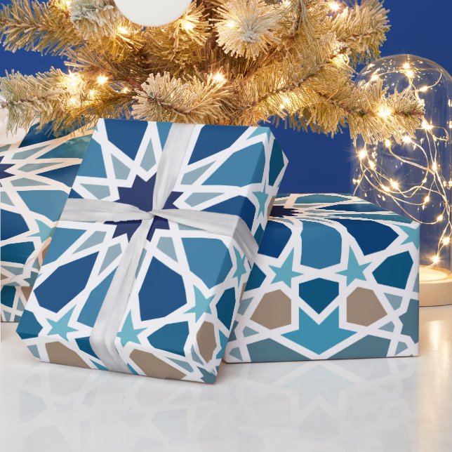 marokkanisches Fliesenmuster Geschenkpapier (Feiertage)