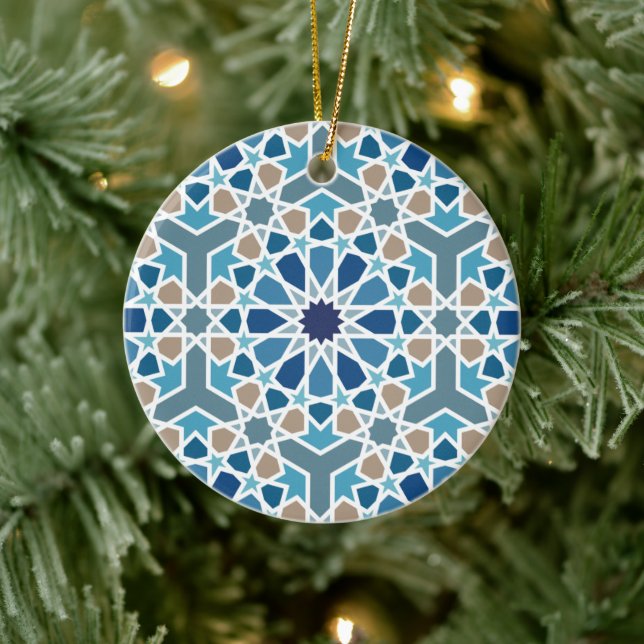 marokkanisches Fliesenmuster Keramik Ornament (Baum)