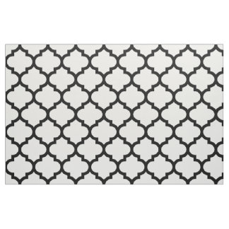 Marokkanisches Gitter-Muster-Schwarzweiss-Gewebe Stoff