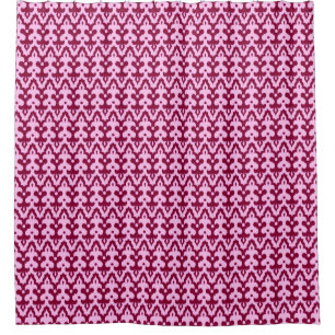 marokkanisches Ikat Damask Muster, Burgund und Ros Duschvorhang