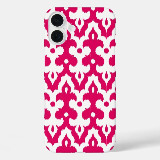 marokkanisches Ikat Damask Muster, Fuchsienrosa &  title_seo2 (Rückseite)