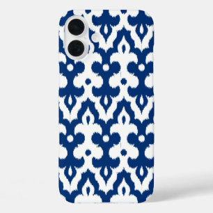 marokkanisches Ikat Damask Muster, Kobalt Blau & W title_seo2
