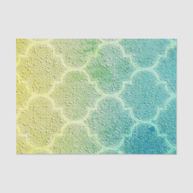 Marokkanisches inspiriertes buntes seidenpapier (Vorderseite)