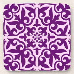 marokkanisches Kachel - lila und orchid Untersetzer
