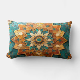 Marokkanisches Mandala-Kissen - Geometrische Luxus Lendenkissen