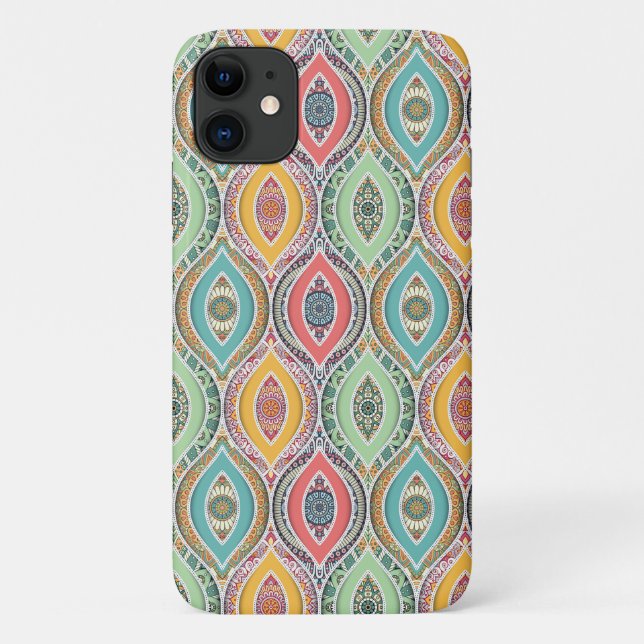 Marokkanisches Mandala mit bunten ethnischen Muste Case-Mate iPhone Hülle (Rückseite)