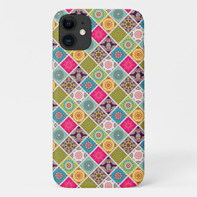 Marokkanisches Mandala mit bunten ethnischen Muste Case-Mate iPhone Hülle (Rückseite)