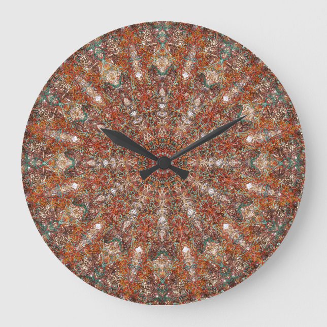 Marokkanisches Mandalamuster in den Große Wanduhr (Vorderseite)