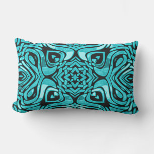 Marokkanisches mediterranes Boho-Fliesen-Kunstmust Kissen Für Draußen