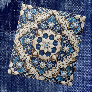 Marokkanisches Mittelmeer-Faux-Diamant-Kachelmuste Fliese