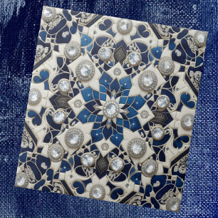 Marokkanisches Mittelmeer-Faux-Diamant-Kachelmuste Fliese