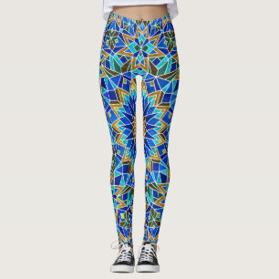 Marokkanisches Mosaik: Arabisches Nahtloses Design Leggings