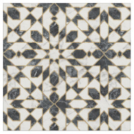 Marokkanisches Mosaik aus schwarzem und weißem Mar Stoff