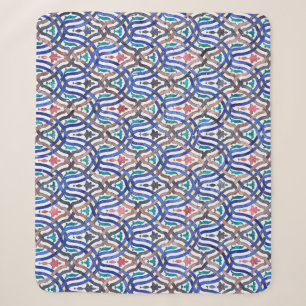 Marokkanisches Mosaik: buntes traditionelles Desig Sherpadecke